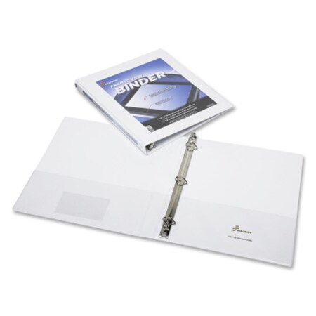 Made-To-Stick 751001 0.5 in. Framed Slant-D Ring View Binder  White MA3754239